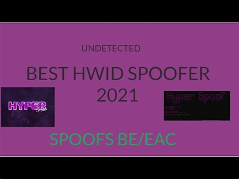 BEST PAID HWID SPOOFER 2021 Hyper Spoof .